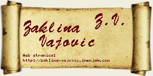 Žaklina Vajović vizit kartica